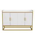 Modern Kitchen Buffet Storage Cabinet Cabinet White Gloss With Metal Legs For Living Room Kitchen